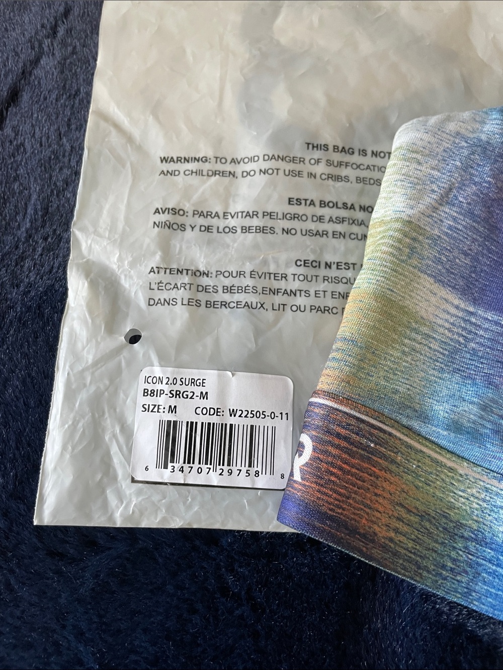 Woxer Multicolor Tie-Dye Racerback Sports Bra - Picture 2 of 4
